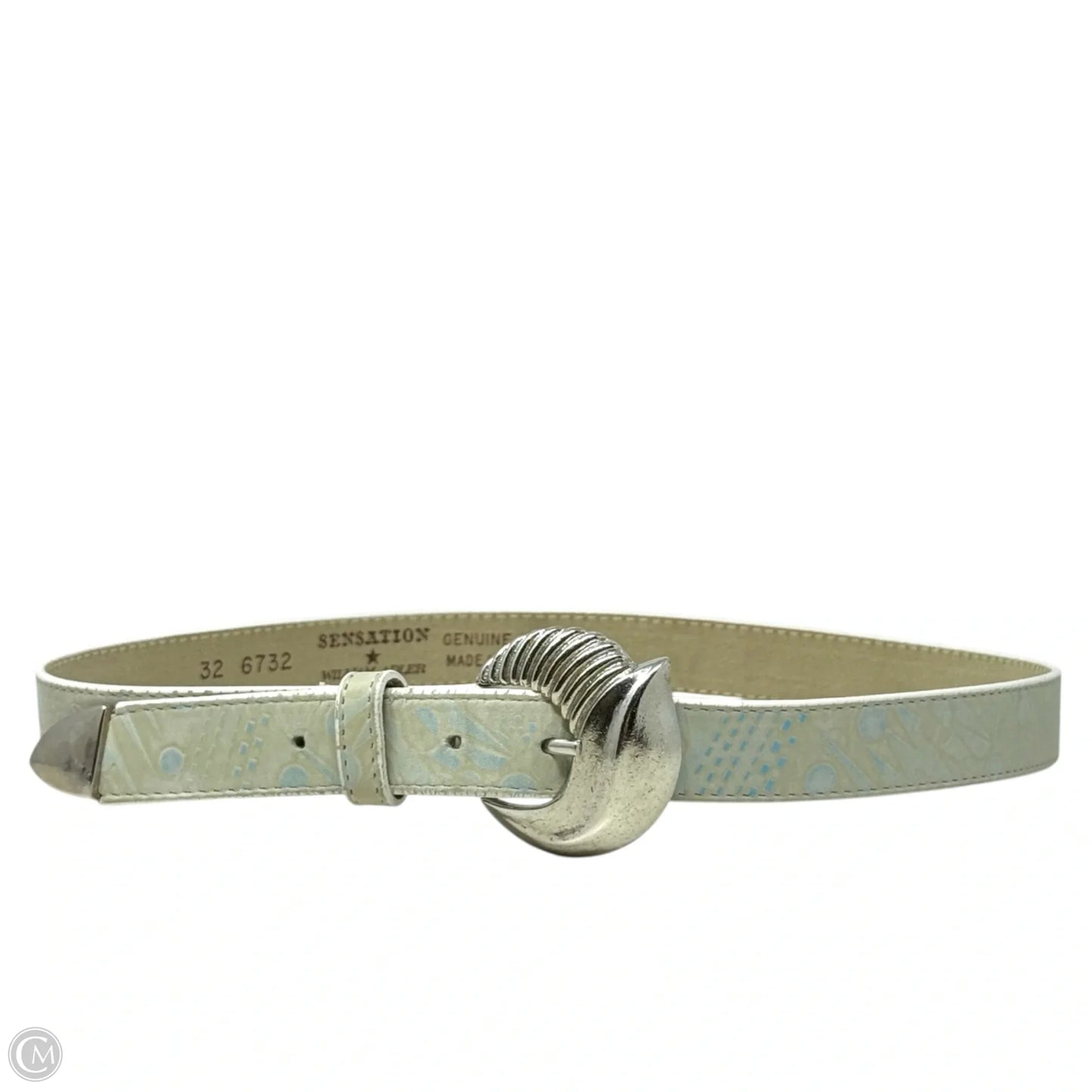 Vintage Sensation Textured Leather Belt By William Adler, Size: Large