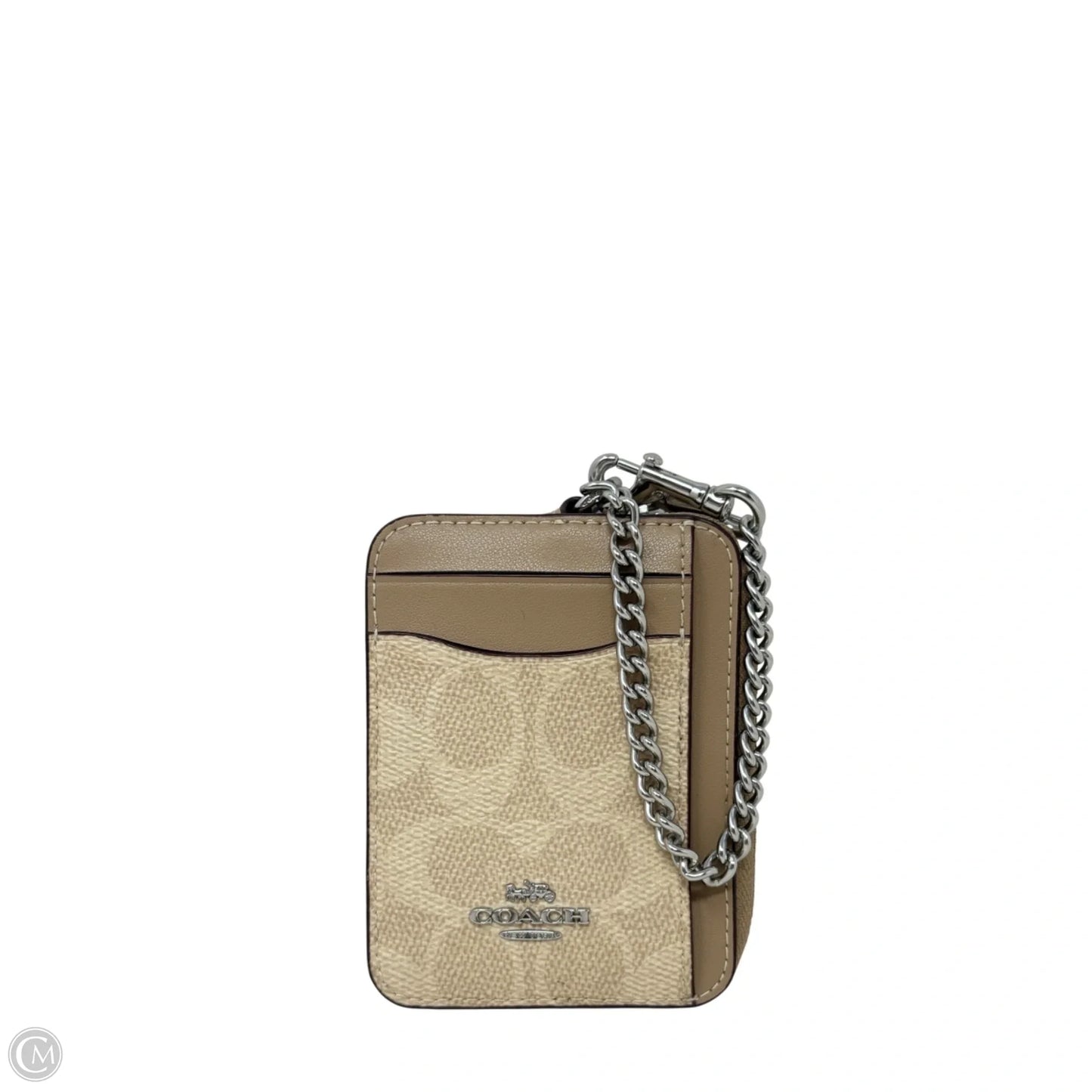 Zip Card Case In Signature Canvas Designer By Coach, Size: Small