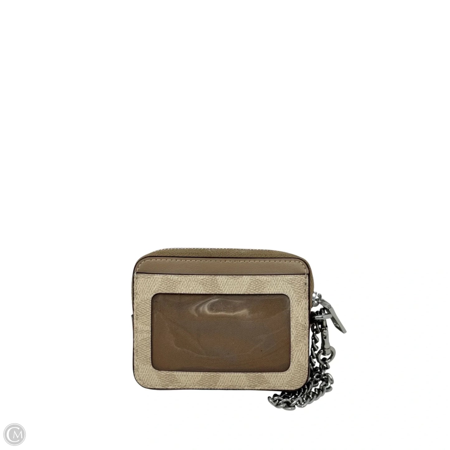 Zip Card Case In Signature Canvas Designer By Coach, Size: Small