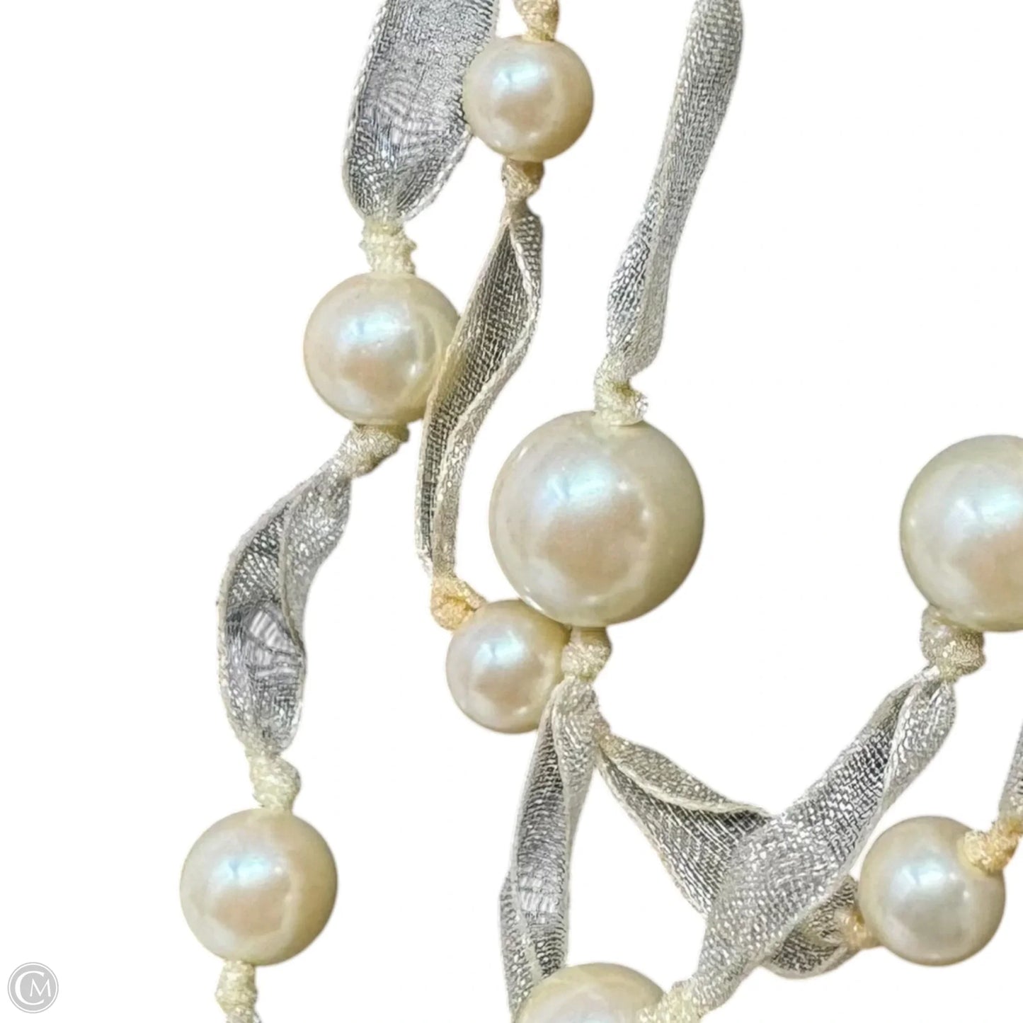 Ribbon & Faux Pearl Layered Necklace by Monet
