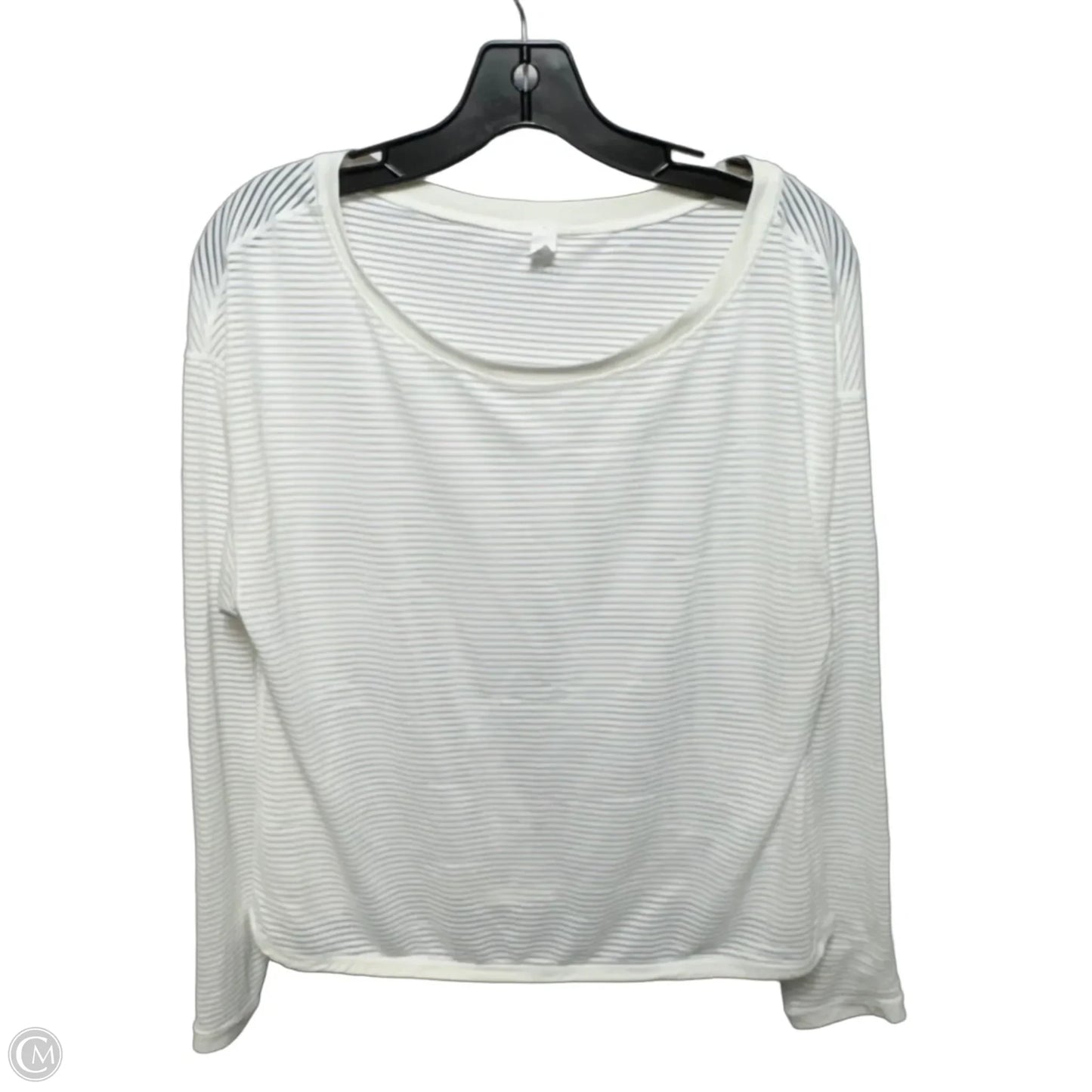 Athletic Top Long Sleeve Collar By Lululemon In White, Size: 6