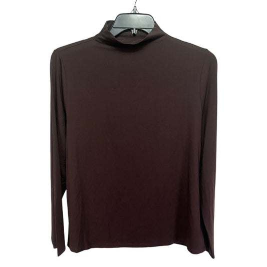 Top Long Sleeve By Ann Taylor In Brown, Size: 1x