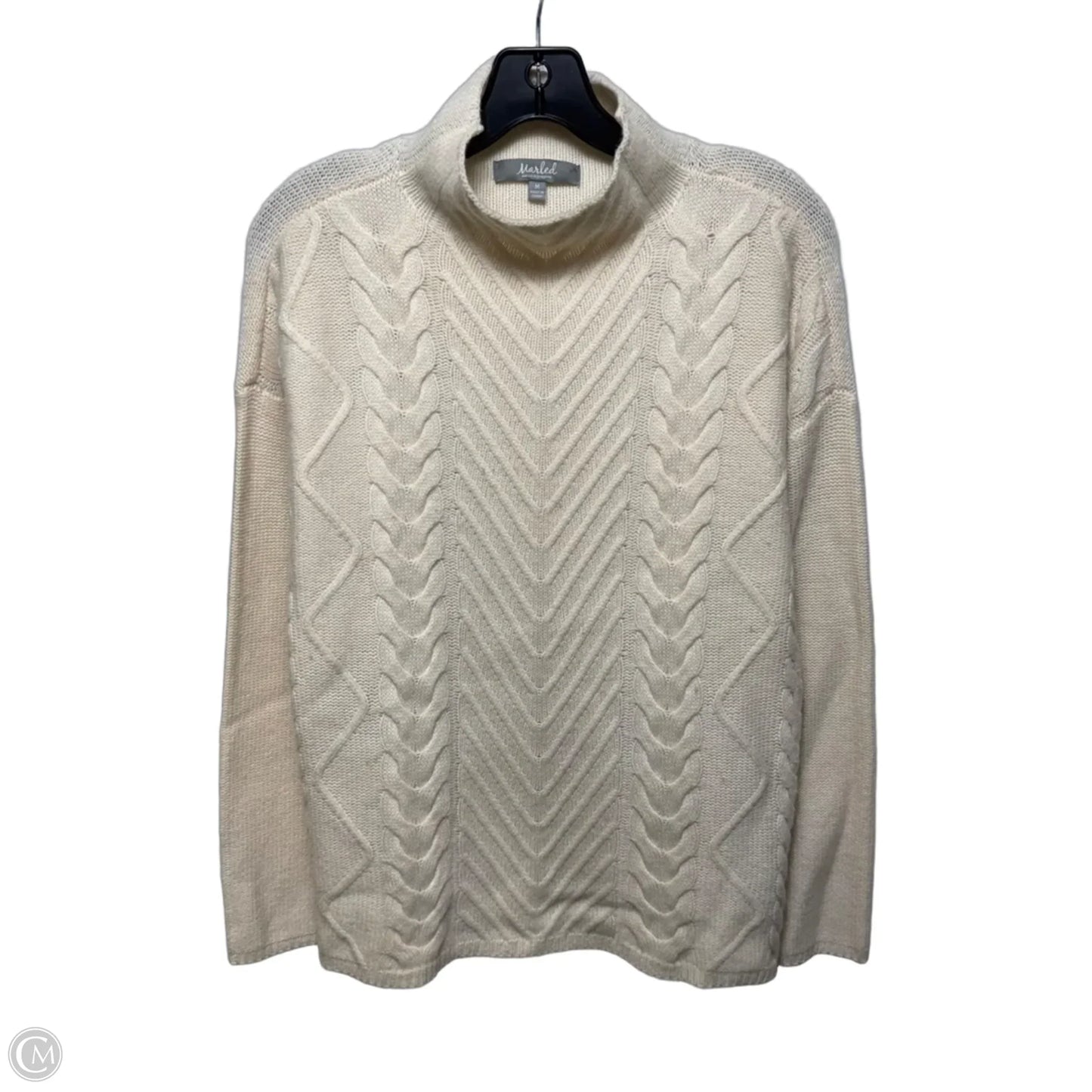 Sweater Cashmere By Marled In Cream, Size: M