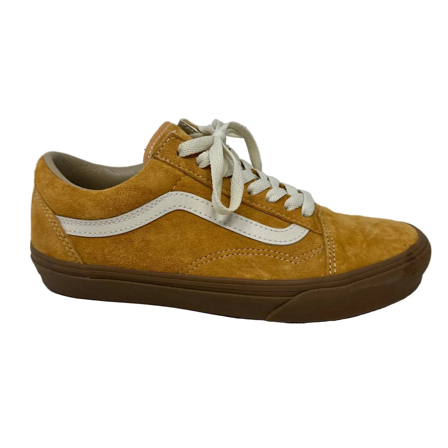 Old Skool Sneakers Shoes Flats By Vans In Yellow, Size: 8
