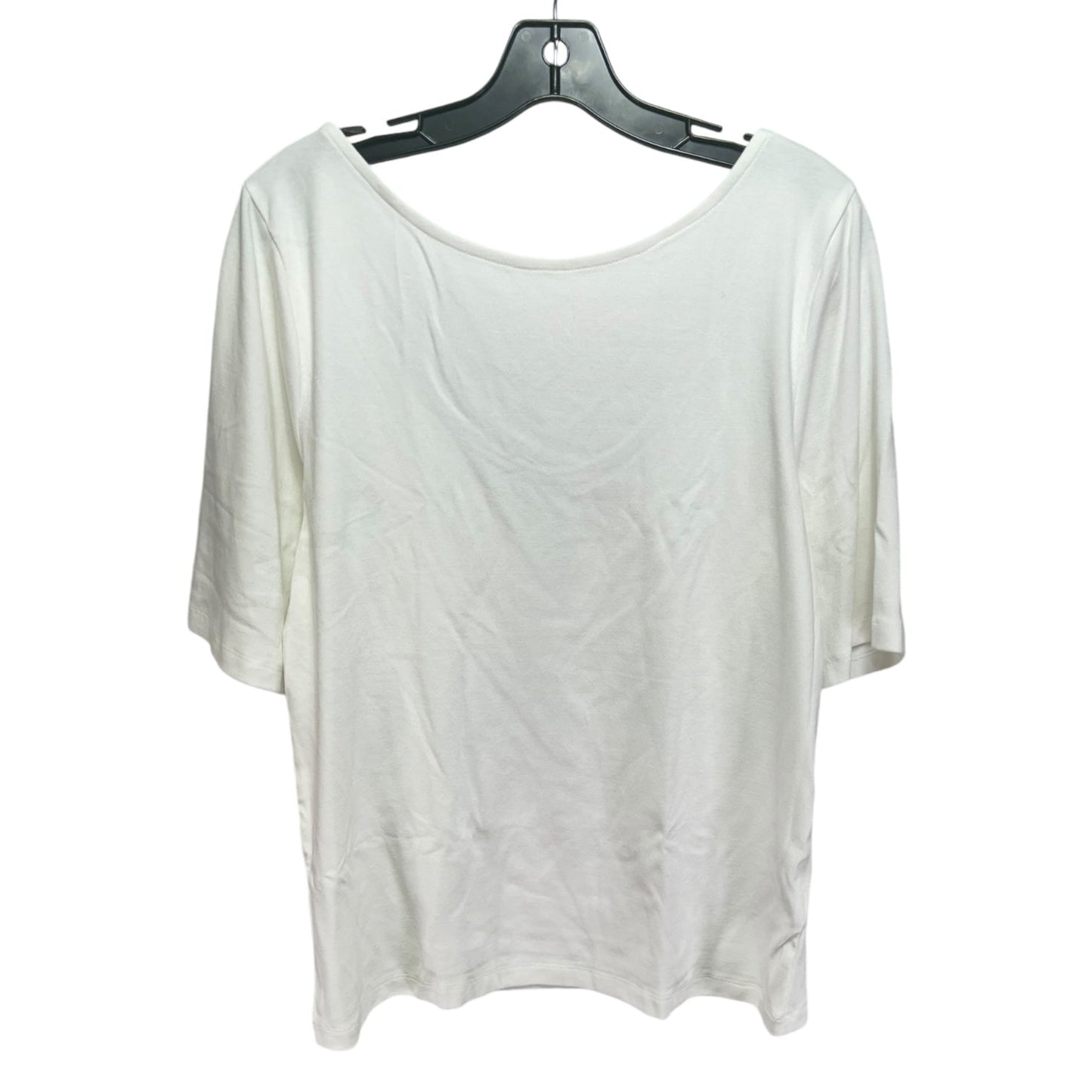 Scoop Back Top Short Sleeve Basic By Gap In White, Size: Xl