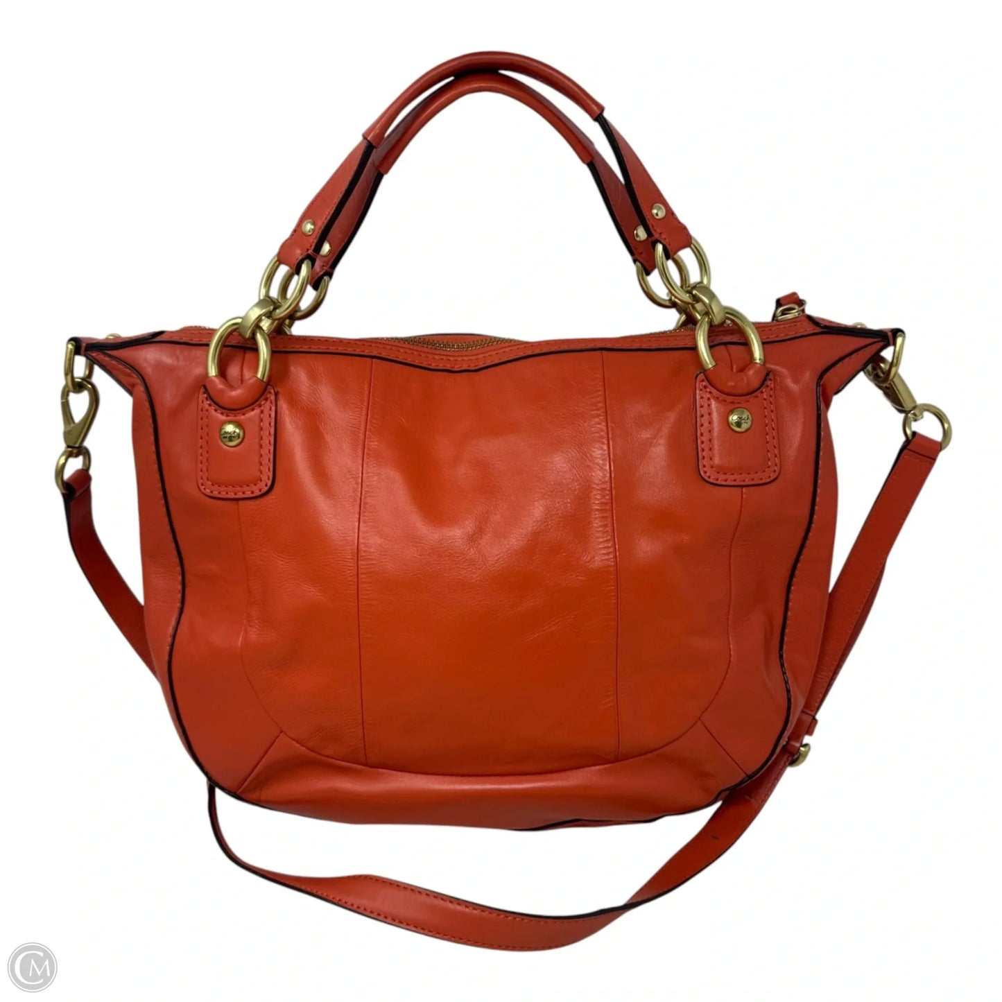 Kristin Woven Satchel Handbag Designer By Coach, Size: Large
