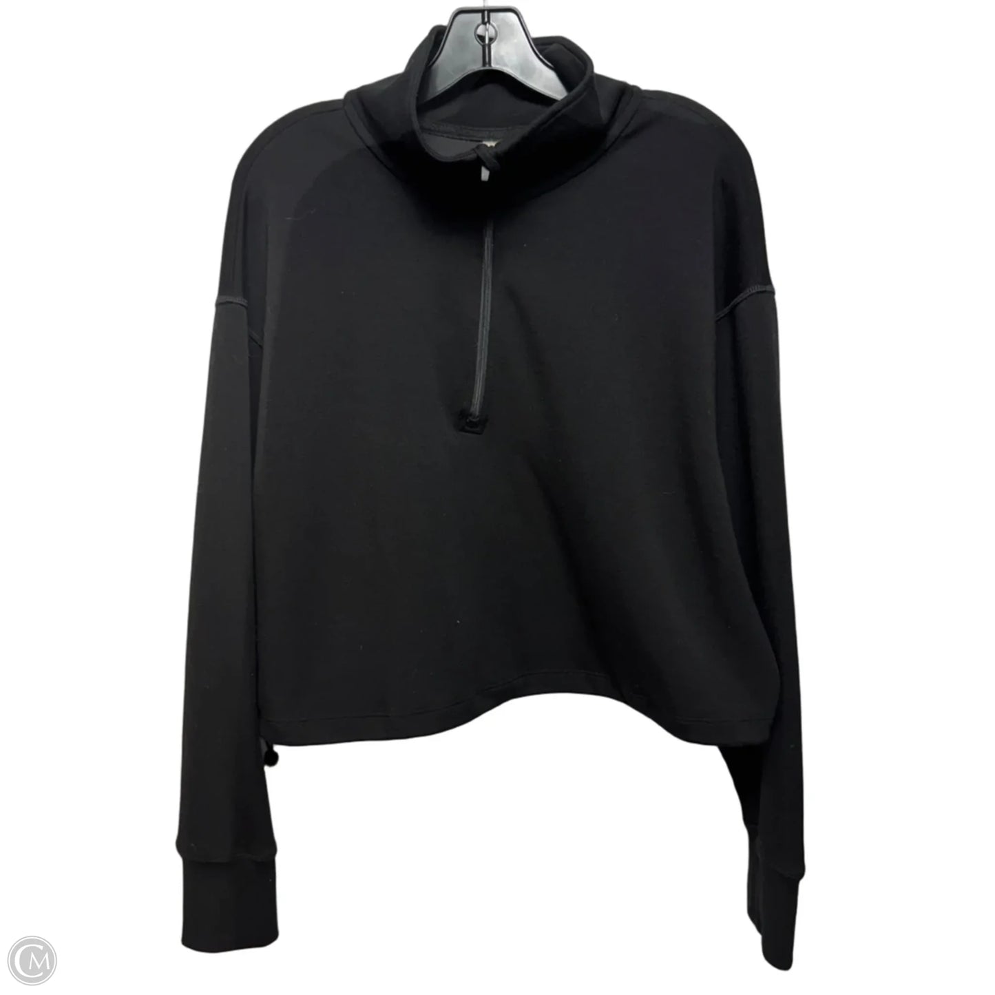 Scuba Spencer Half Zip Top Long Sleeve Collar By Lululemon In Black, Size: L