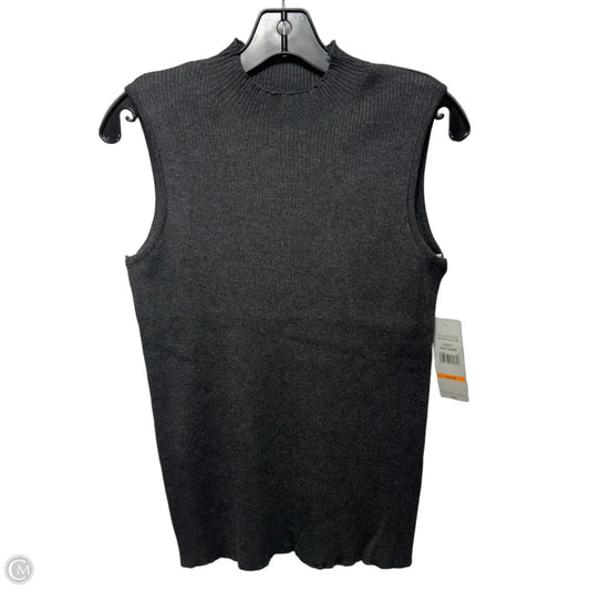 Rib Knit Top Sleeveless By Multiples In Grey, Size: S