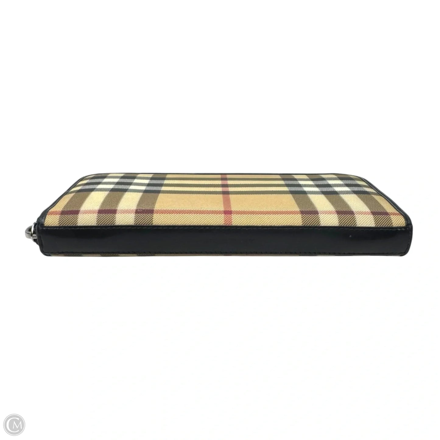 Nova Check Zip Around Wallet Luxury Designer By Burberry, Size: Large