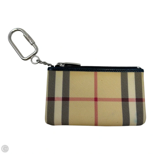 Nova Check Strap Coin Case Luxury Designer By Burberry, Size: Small