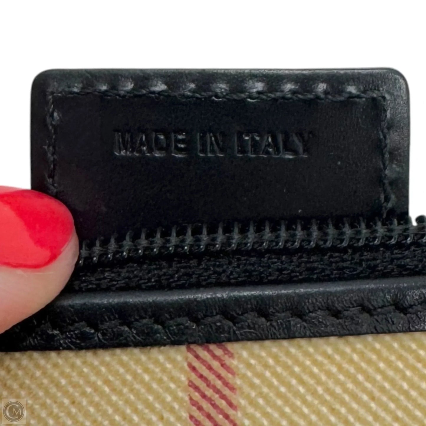Nova Check Strap Coin Case Luxury Designer By Burberry, Size: Small