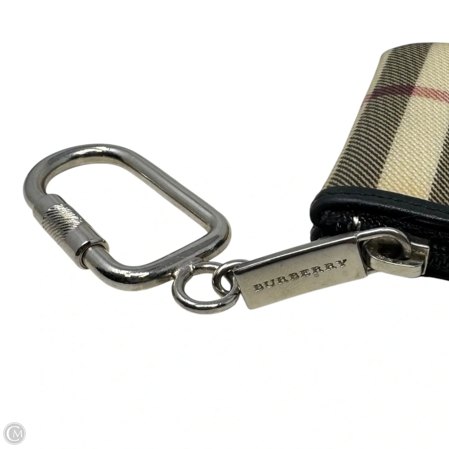 Nova Check Strap Coin Case Luxury Designer By Burberry, Size: Small