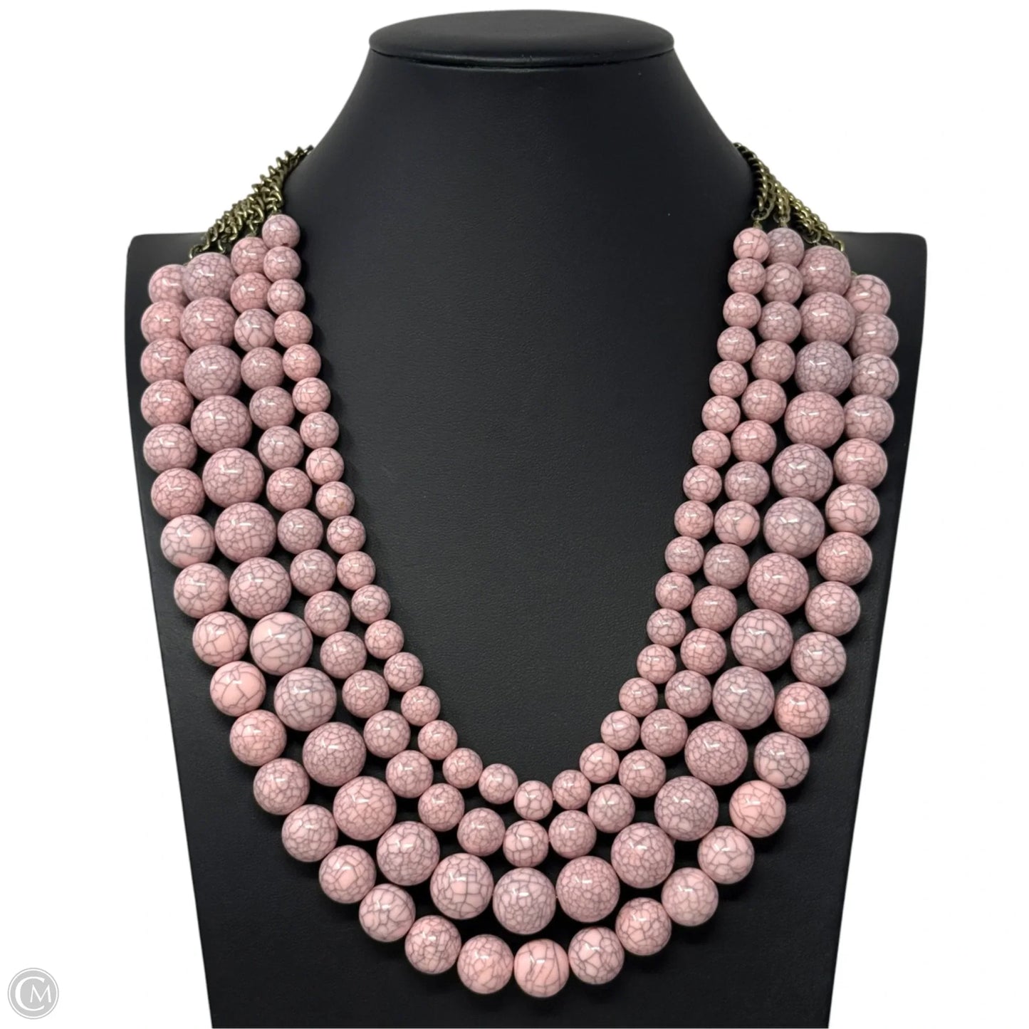 Pink Beaded Layered Necklace By Sugarfix