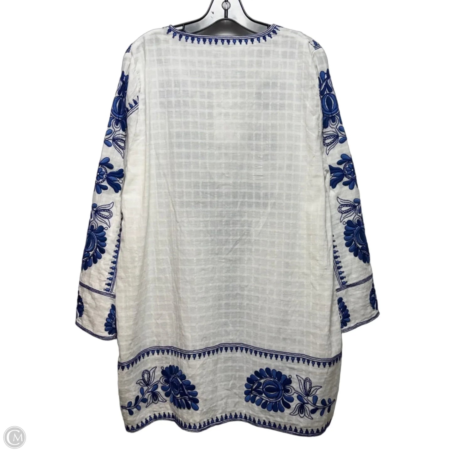 Dress Casual Short By Zara In Blue & White, Size: Xl