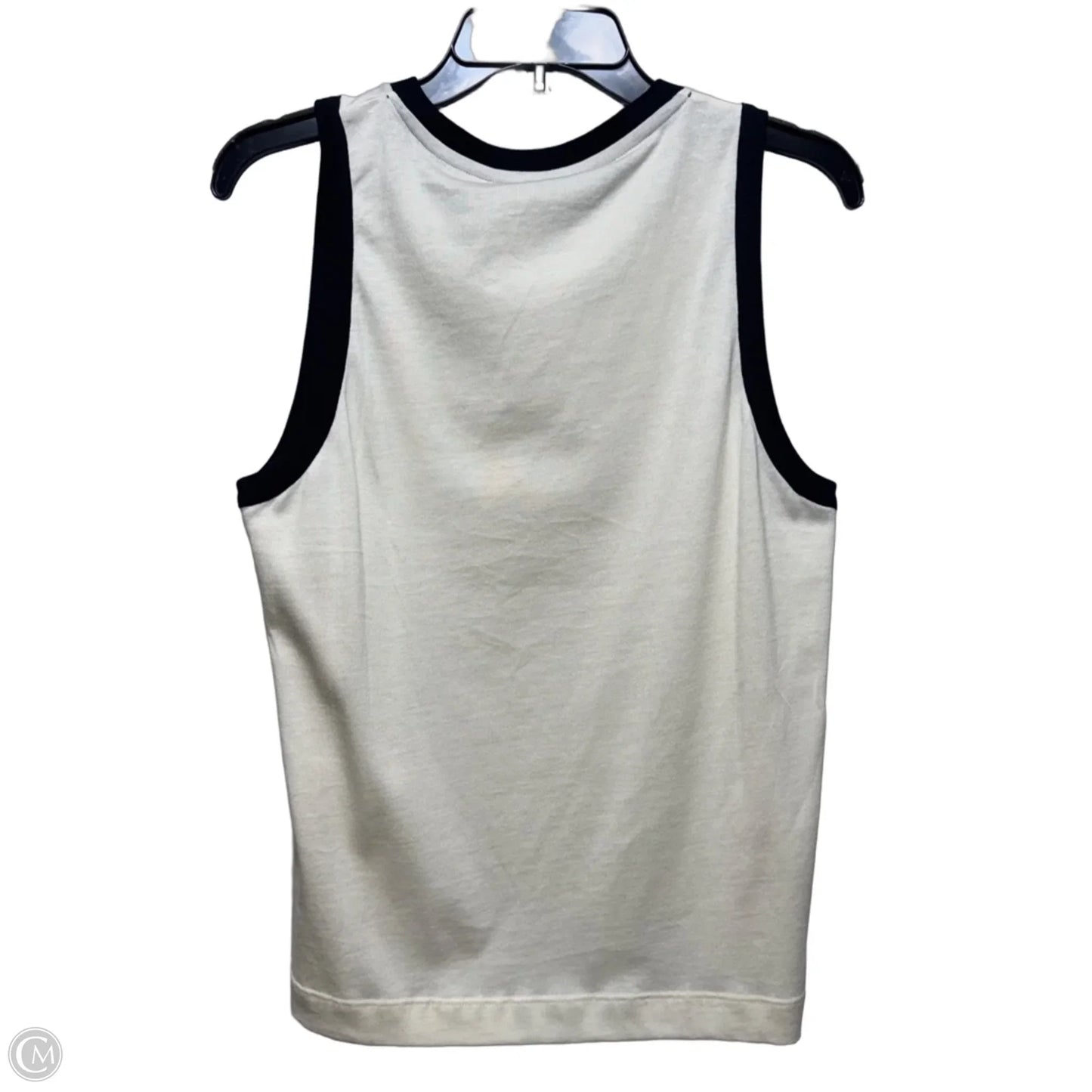 Top Sleeveless By Massimo Dutti In Black & Cream, Size: Xl