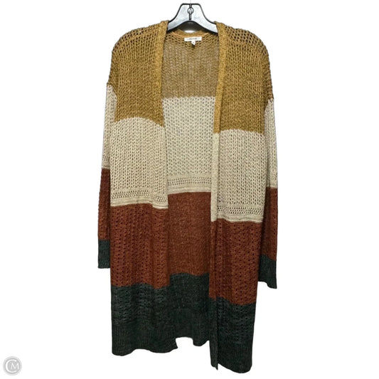 Sweater Cardigan By Maurices In Striped Pattern, Size: Xl
