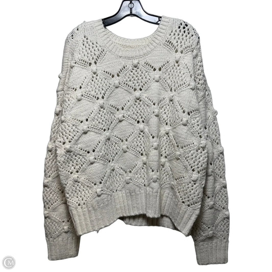 Sweater By Lucky Brand In Cream, Size: Xl