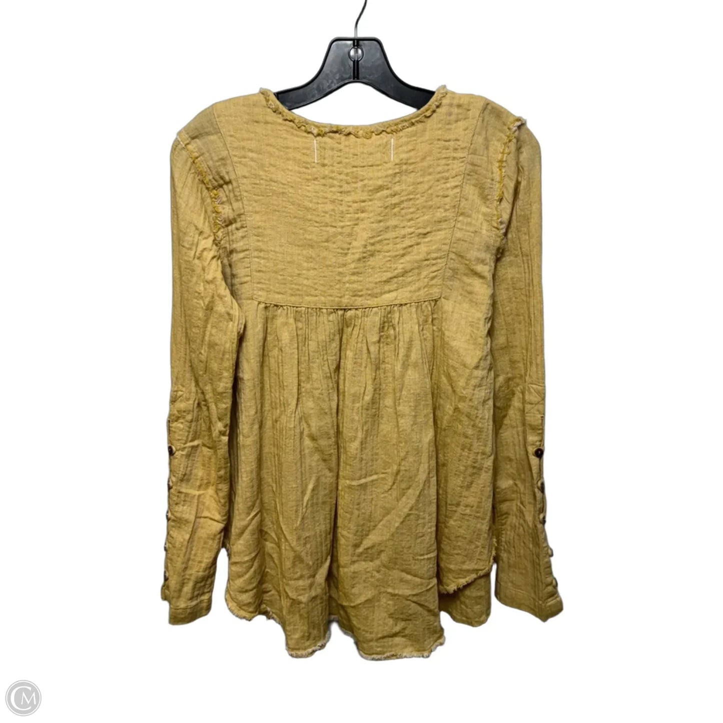 Top Long Sleeve By We The Free In Yellow, Size: XS