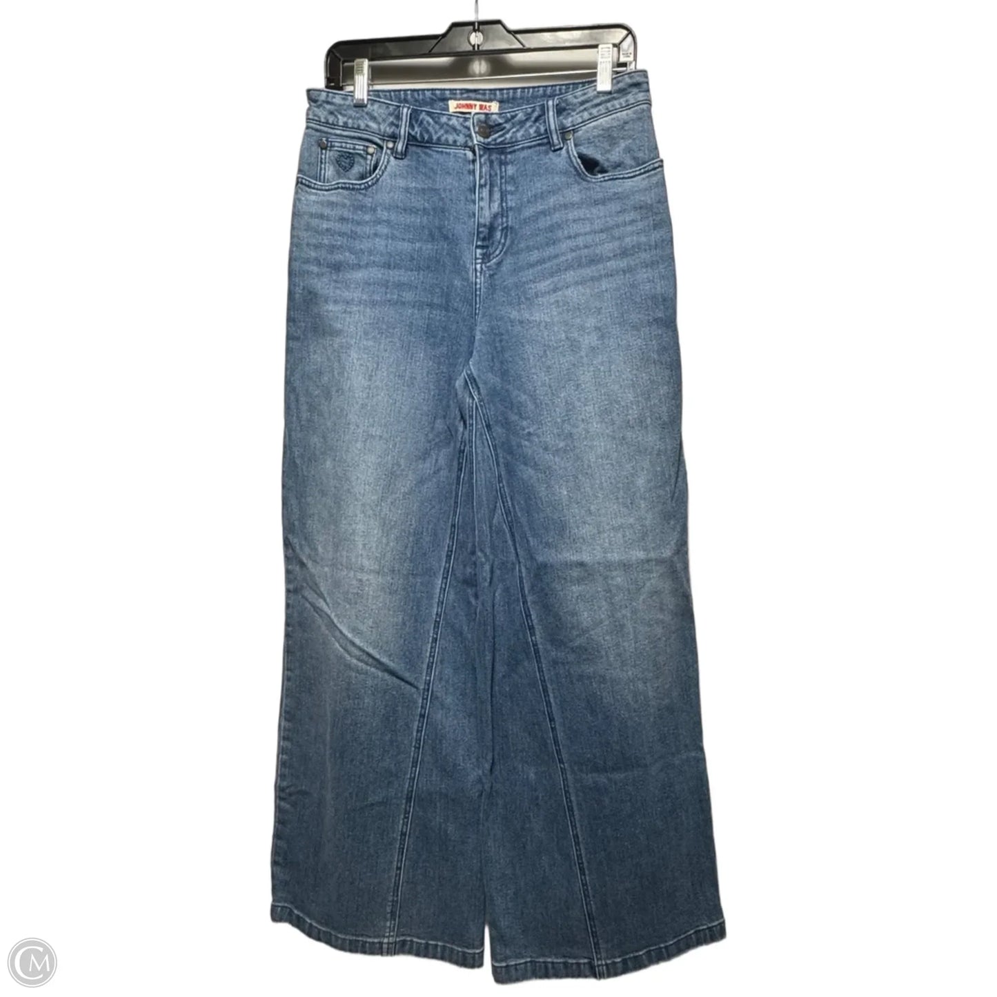 Sisa Wide Leg Jeans Designer By Johnny Was In Blue Denim, Size: 6