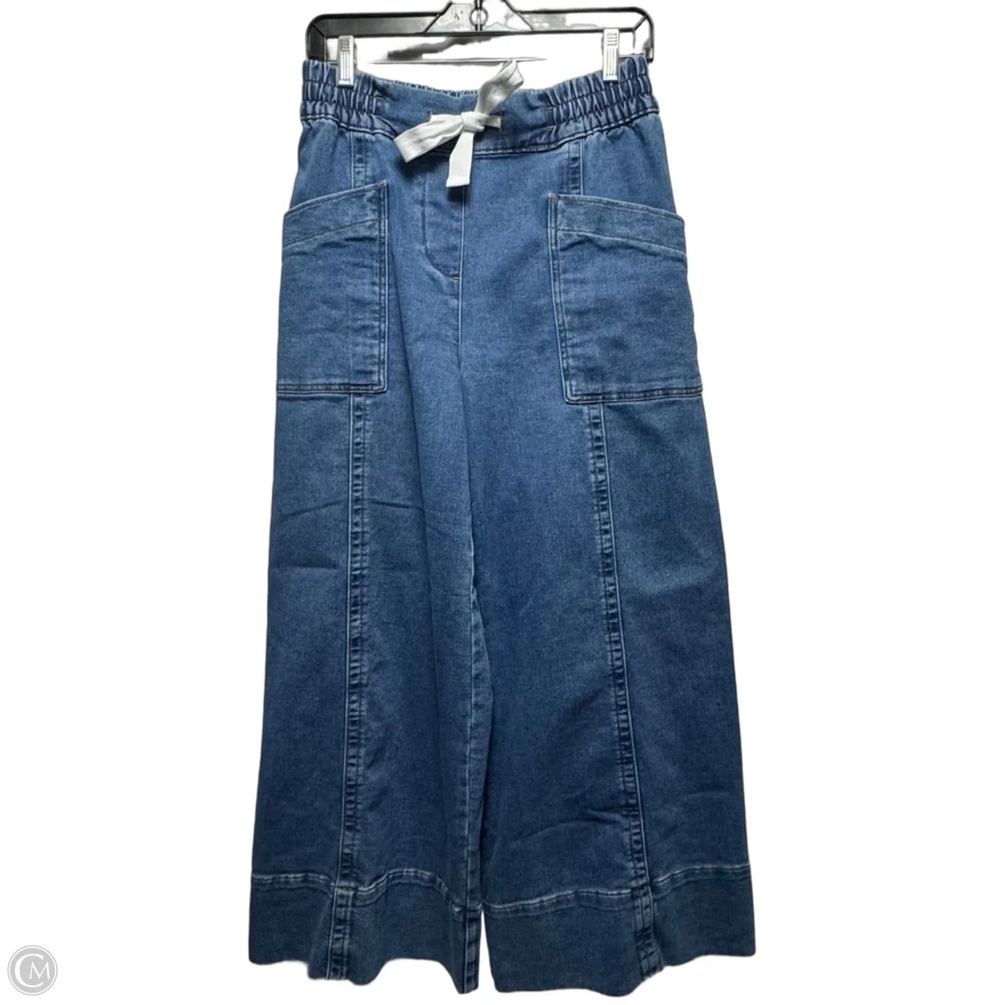 Tie-Waist Wide-Leg Jeans By Maeve In Blue Denim, Size: Xs