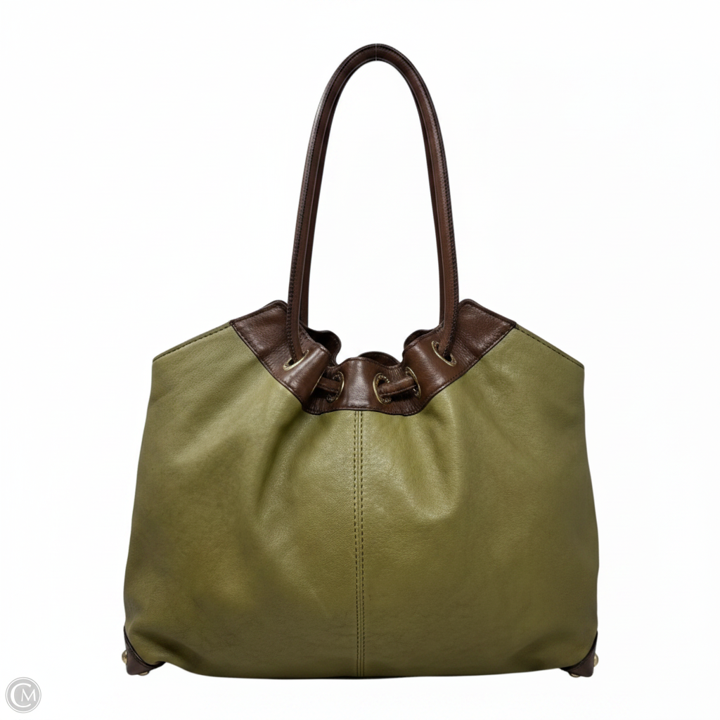 Score Leather Drawstring Tote Shoulder Bag By Michael By Michael Kors, Size: Large