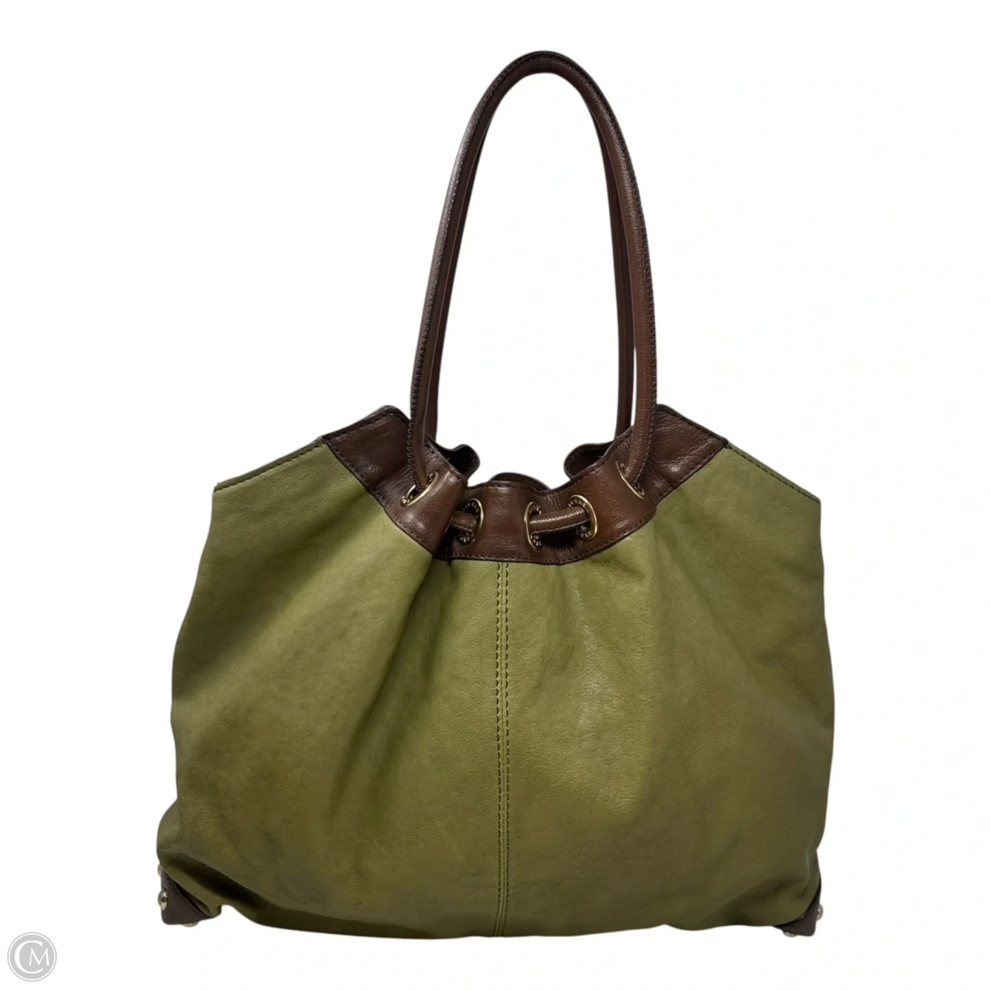 Score Leather Drawstring Tote Shoulder Bag By Michael By Michael Kors, Size: Large