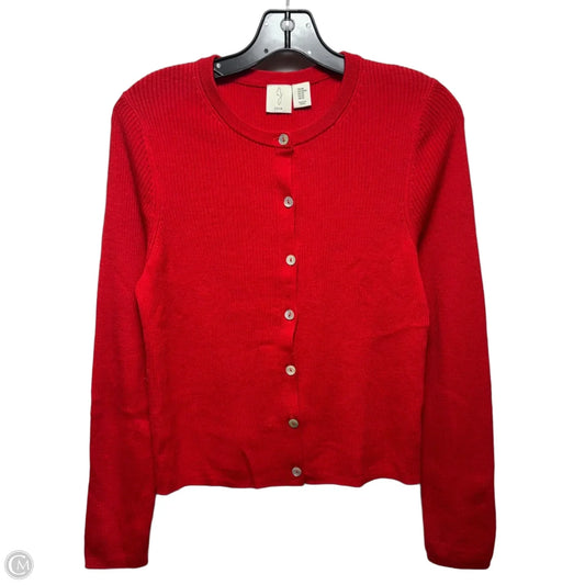 Ribbed Sweater Cardigan By Joie In Red, Size: M