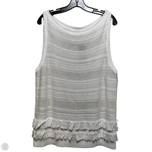 Sweater By Lauren By Ralph Lauren In White, Size: 2x