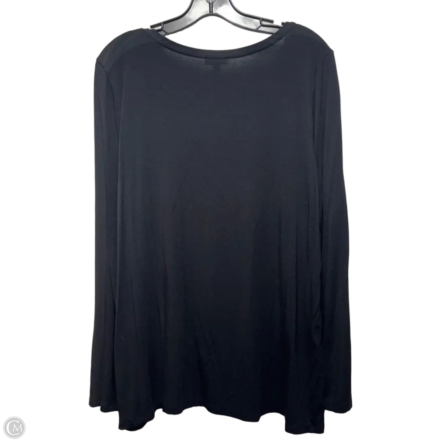 Top Long Sleeve By Talbots In Black, Size: 1x