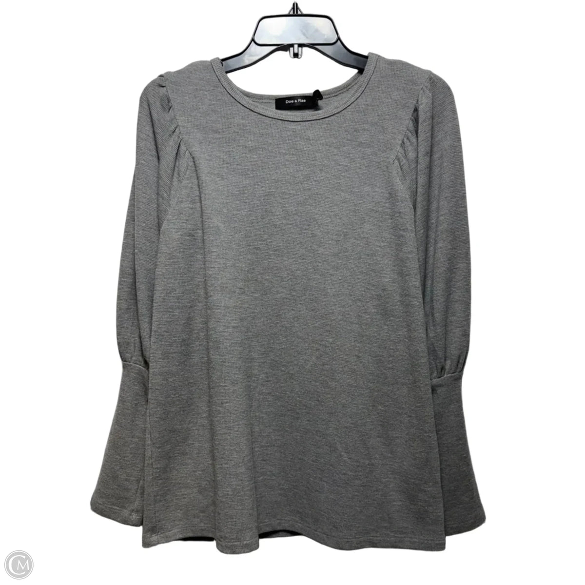 Top Long Sleeve By Doe & Rae In Grey, Size: L