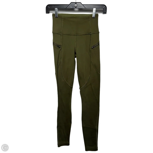 Athletic Leggings By Lululemon In Green, Size: 2
