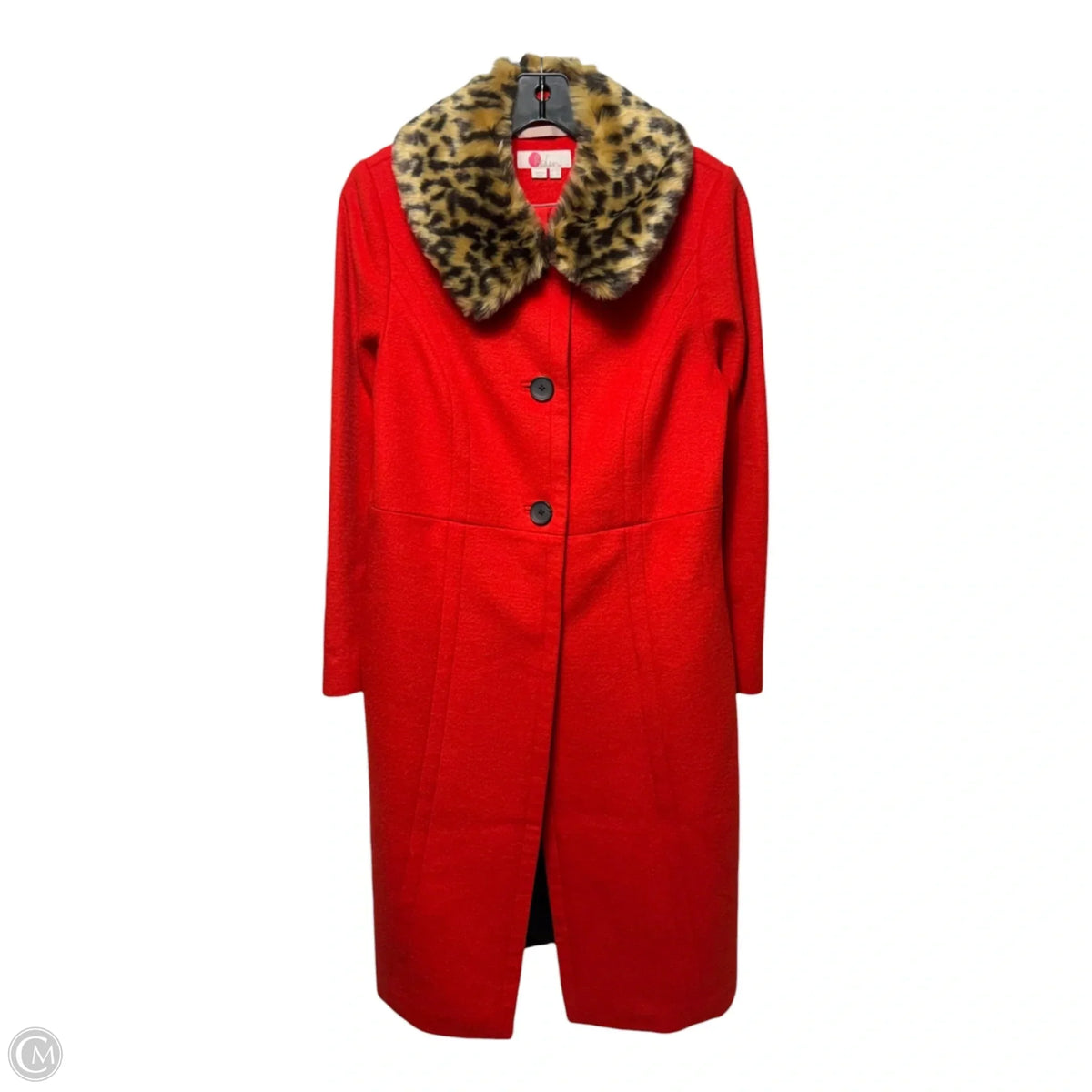 Coat Wool Blend By Boden In Red, Size: 8