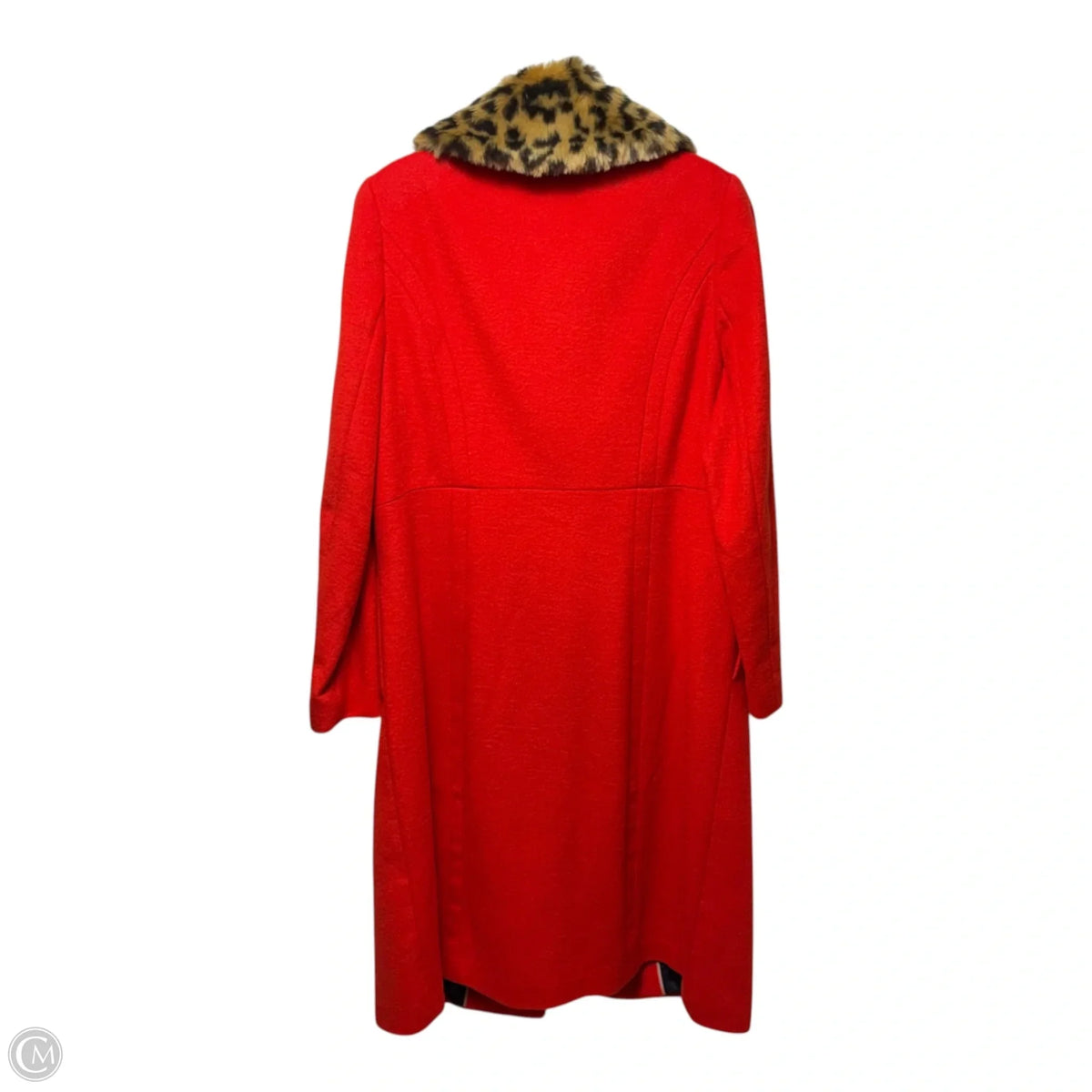 Coat Wool Blend By Boden In Red, Size: 8