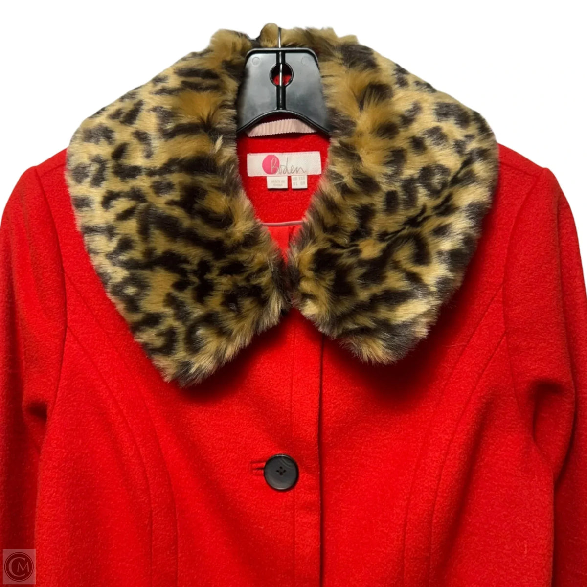 Coat Wool Blend By Boden In Red, Size: 8