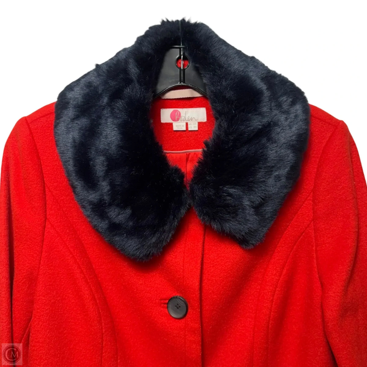 Coat Wool Blend By Boden In Red, Size: 8
