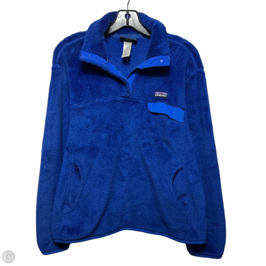 Jacket Fleece By Patagonia In Blue, Size: L