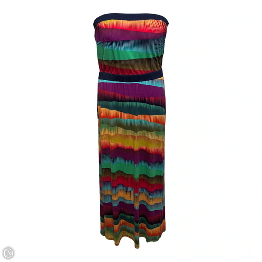 Clarisse Strapless Maxi Dress By Trina Turk In Rainbow Desert Stripe Pattern, Size: S
