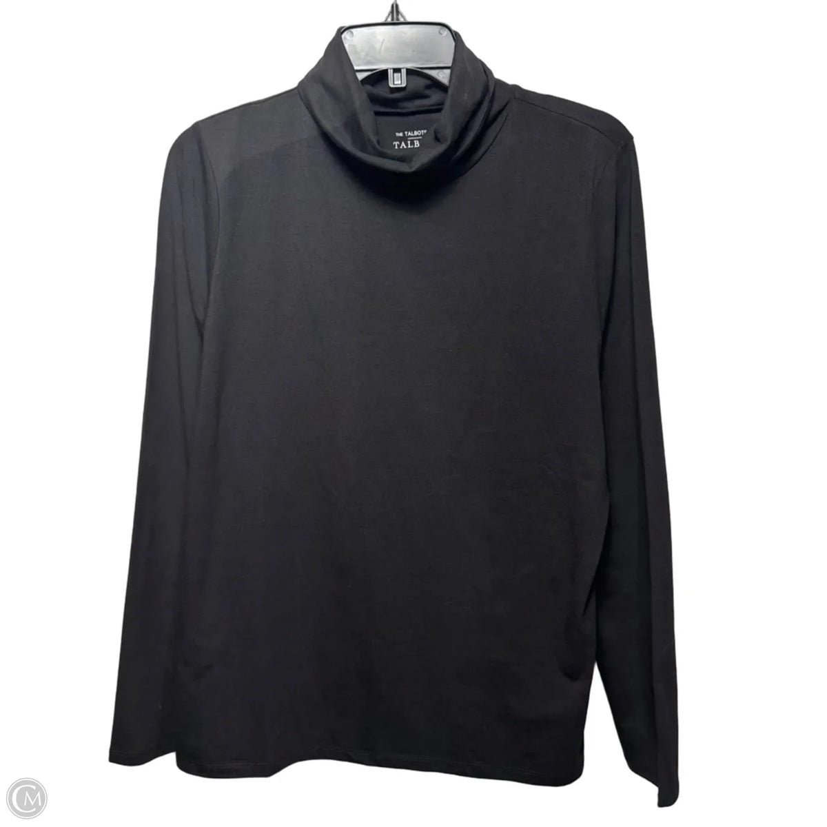 Turtleneck Top Long Sleeve Basic By Talbots In Black, Size: Xl