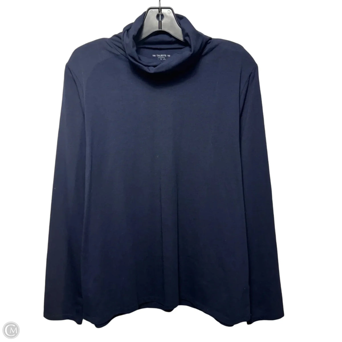 Turtleneck Top Long Sleeve Basic By Talbots In Navy, Size: Xl