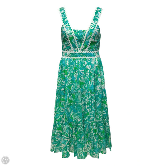 Pollie Midi Dress Designer By Lilly Pulitzer In Green, Size: 4