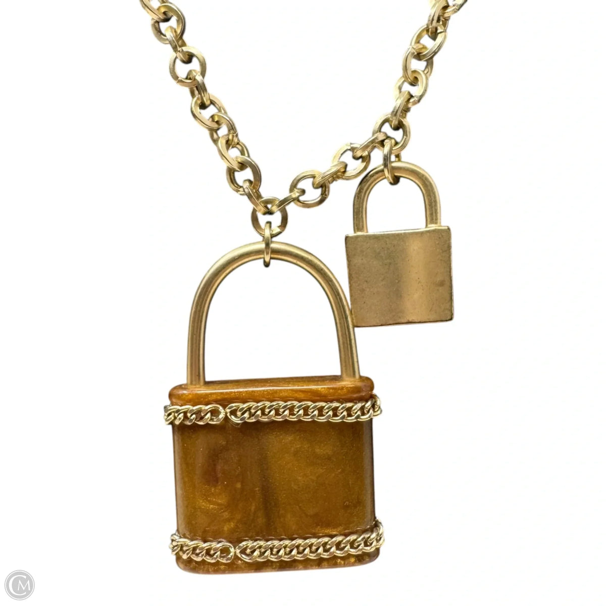 Padlock Necklace Pendant By Chicos