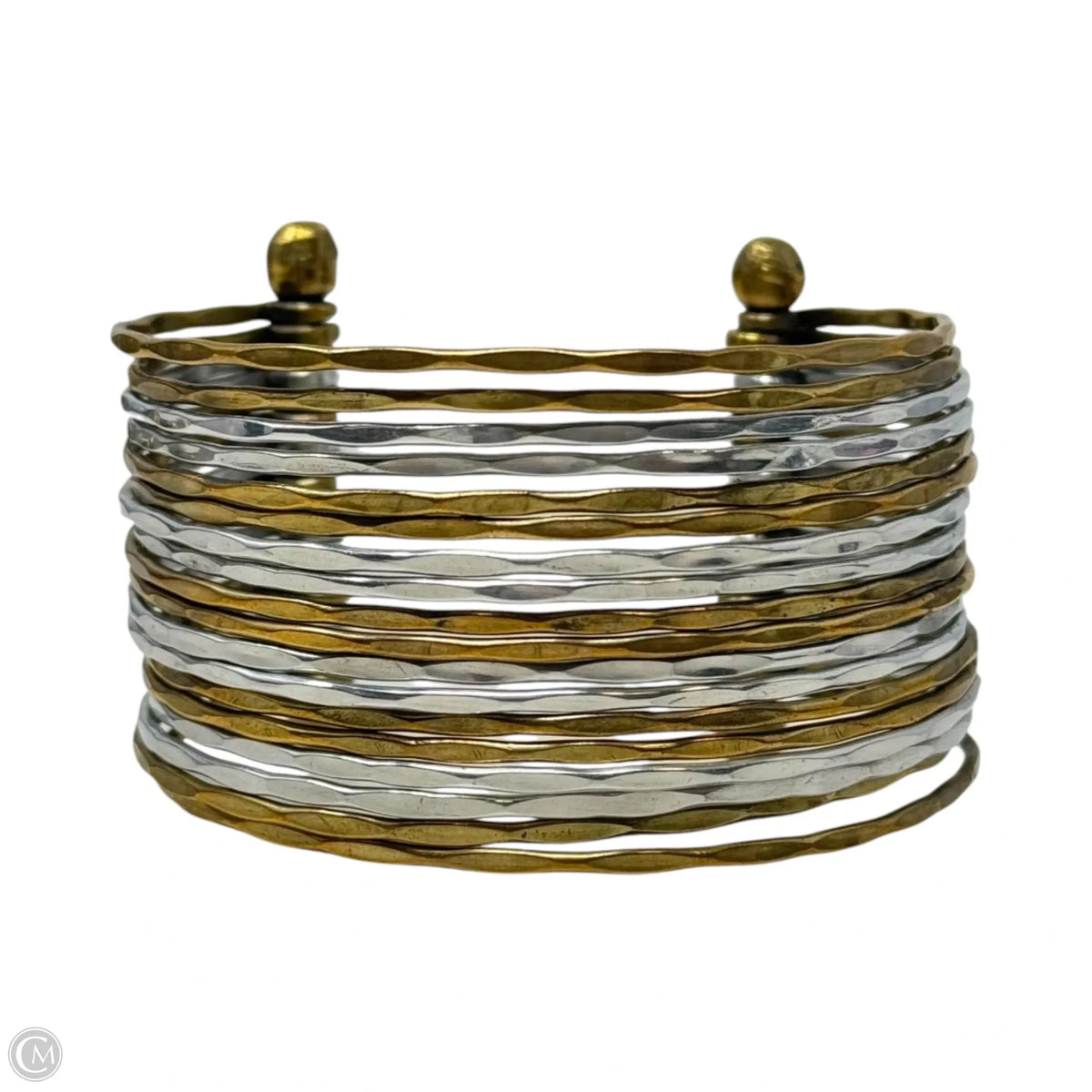Two Tone Layered Cuff Bracelet