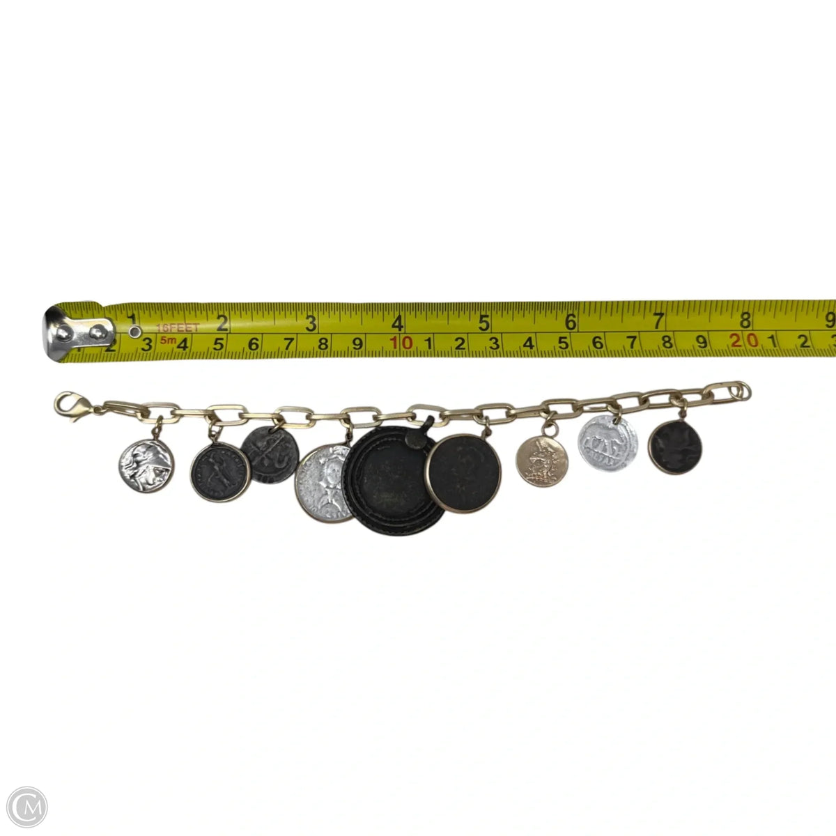Faux Coin Charm Bracelet