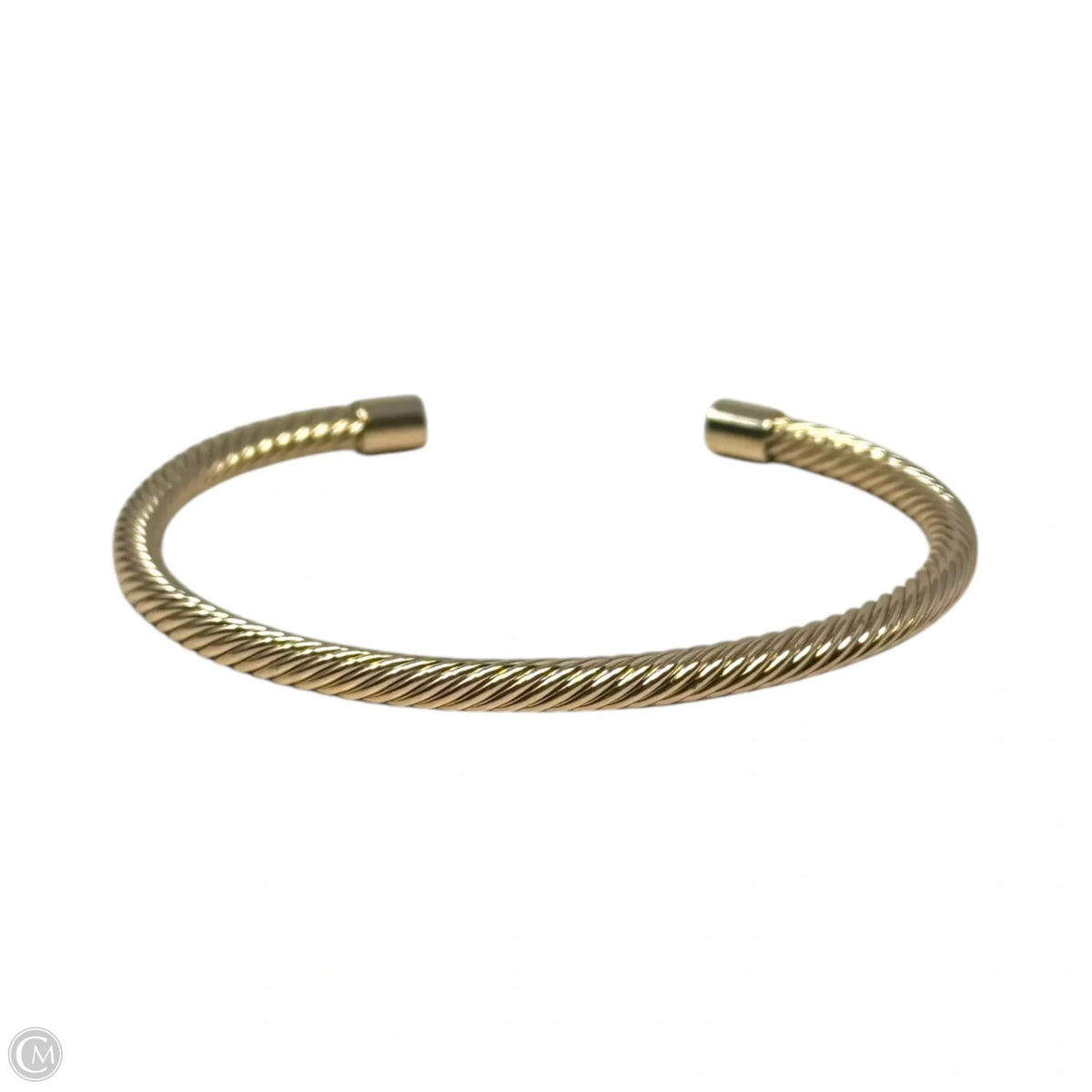 Gold Tone Twisted Cable Cuff Bracelet
