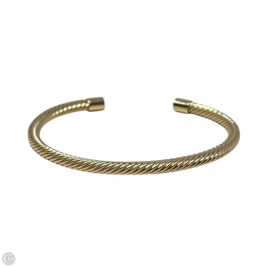Gold Tone Twisted Cable Cuff Bracelet
