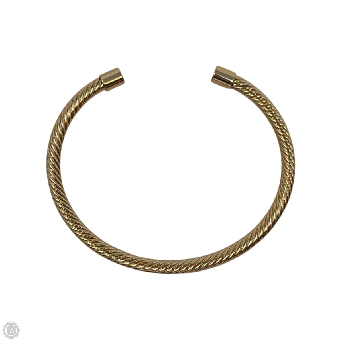 Gold Tone Twisted Cable Cuff Bracelet