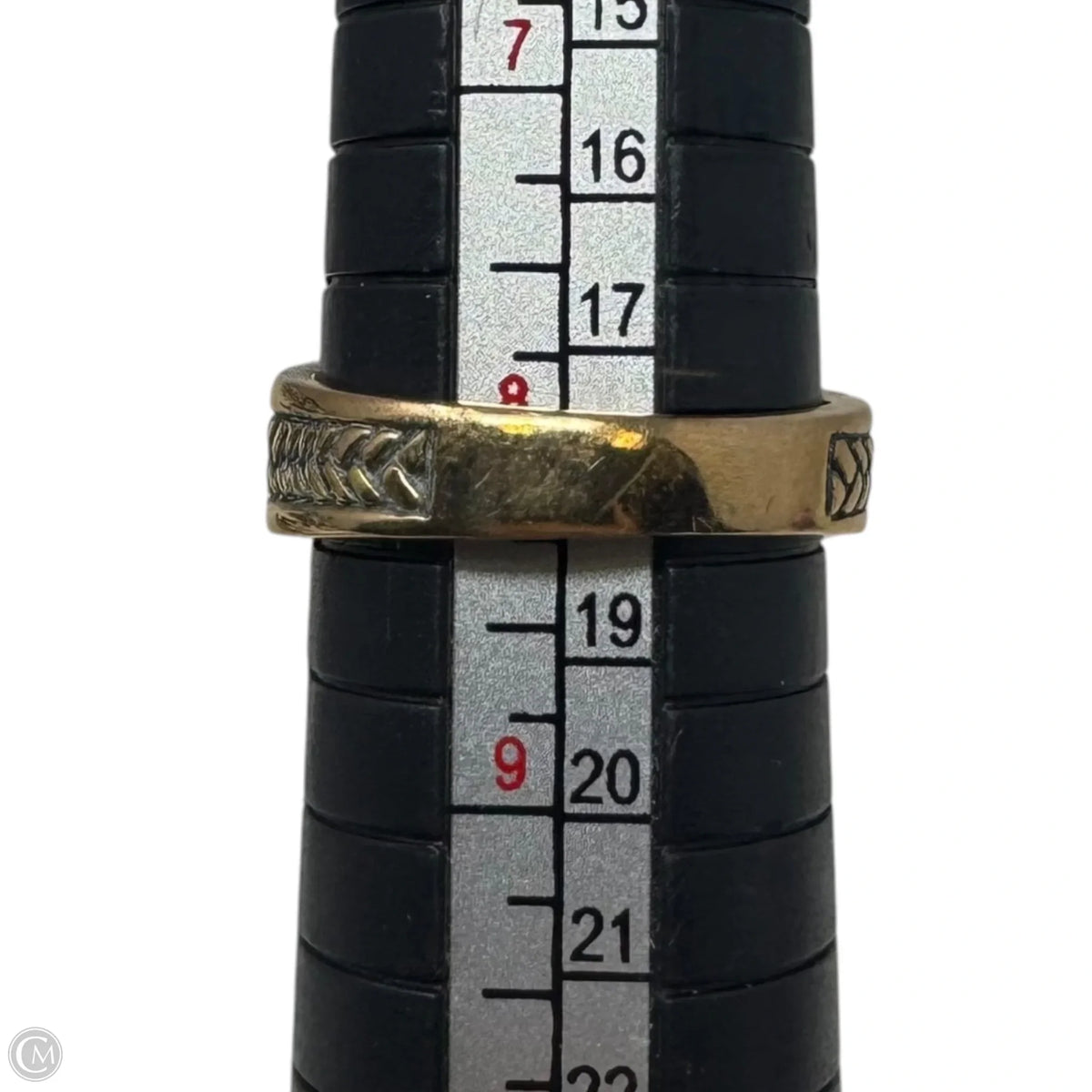 Orange Stone Braid Engraved Ring Statement By Barse, Size: 8