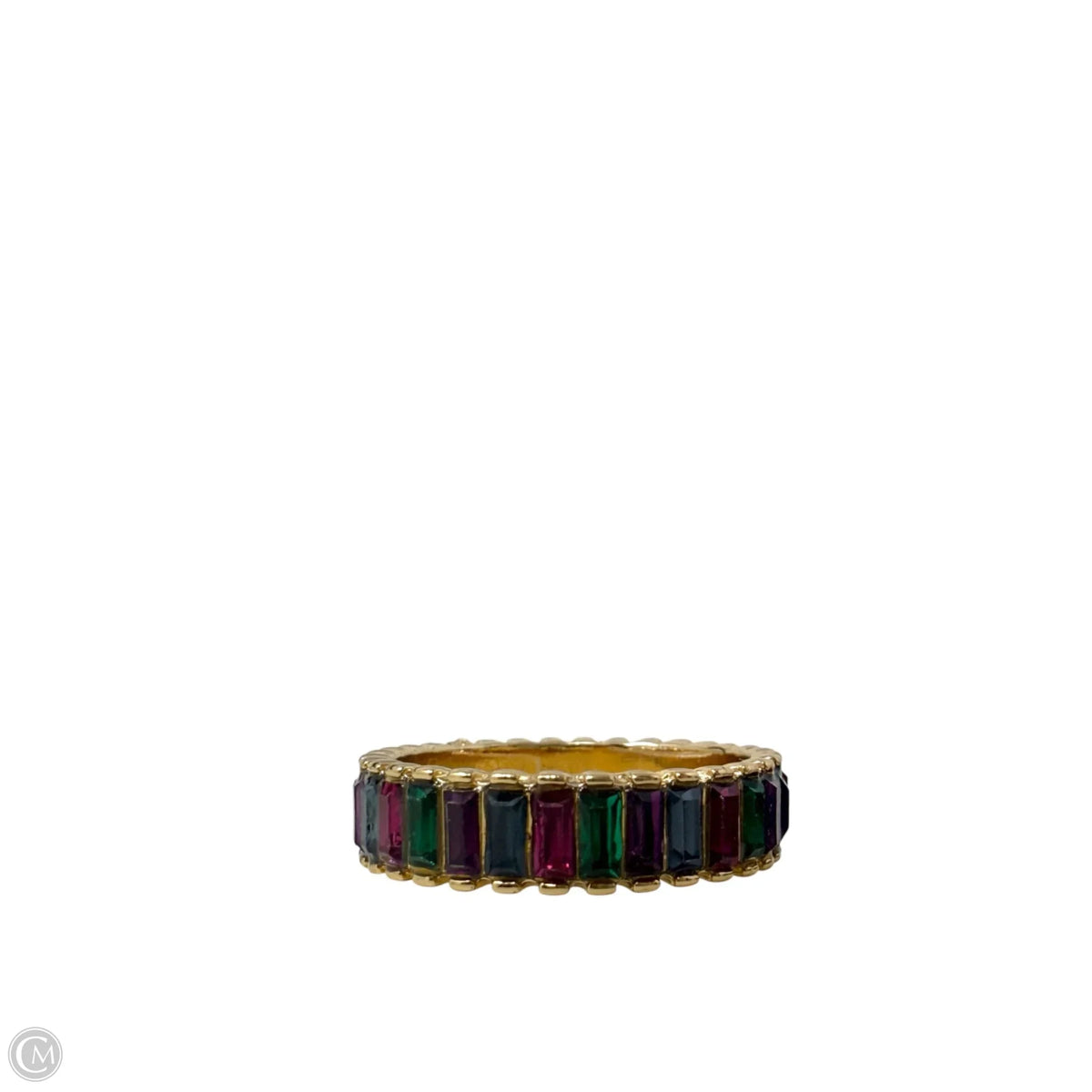 Rhinestone Cluster Eternity Band Ring, Size: 9