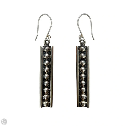 Sterling Silver Bar & Ball Earrings By Mexican Checkmark Silversmith