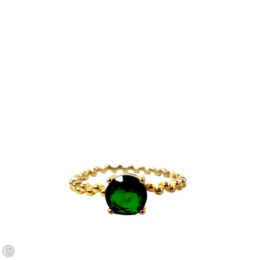 Gold Over Sterling Silver Green Gem Ring By Clothes Mentor, Size: 9